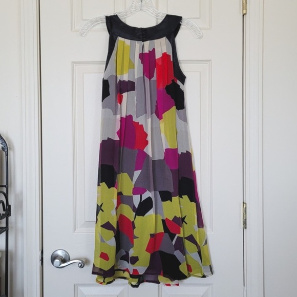 French Connection Silk Colorblock Cocktail Mini Dress Size 2 - Picture 2 of 11